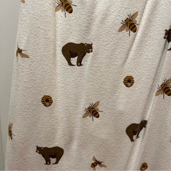 Kyte BABY White Sleep Sack with Brown Bear Print - Picture 2 of 5